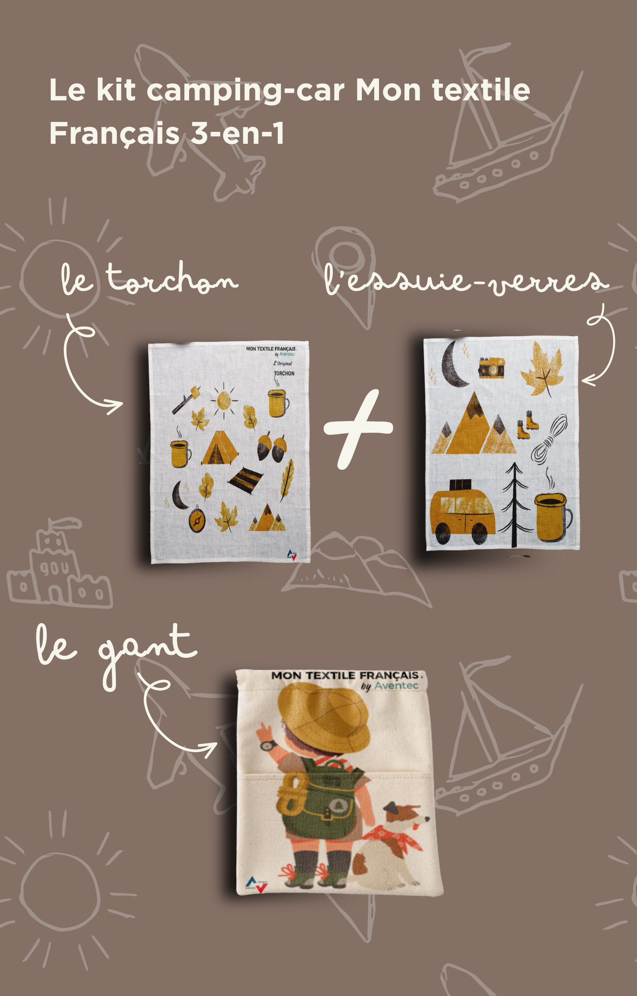 Kit Randonée - Mon Textile Français – L’indispensable pour un entretien facile, propre et sans trace sur la route 🚐✨ - MontextileFrancais